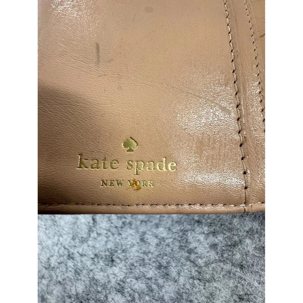 Kate Spade Hampton Road Stacy Wallet Navy Blue Leather Turn Lock Organizer